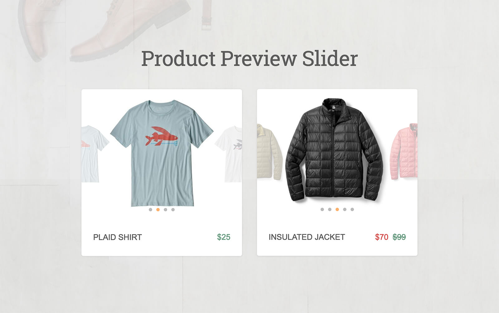 Product Preview Slider