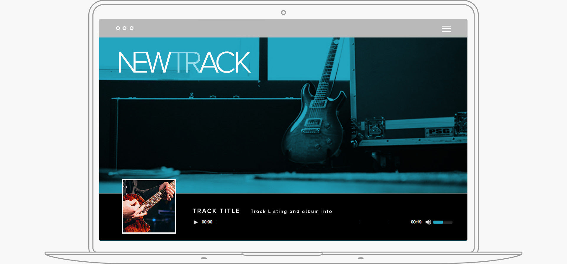 Adobe Muse MP3 Audio Player Widget by MuseThemes
