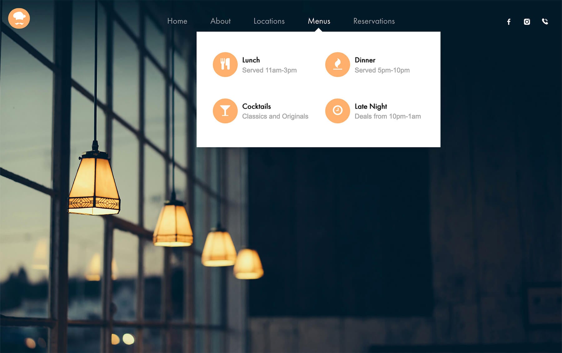 Menu Connect Widget for Adobe Muse by MuseThemes