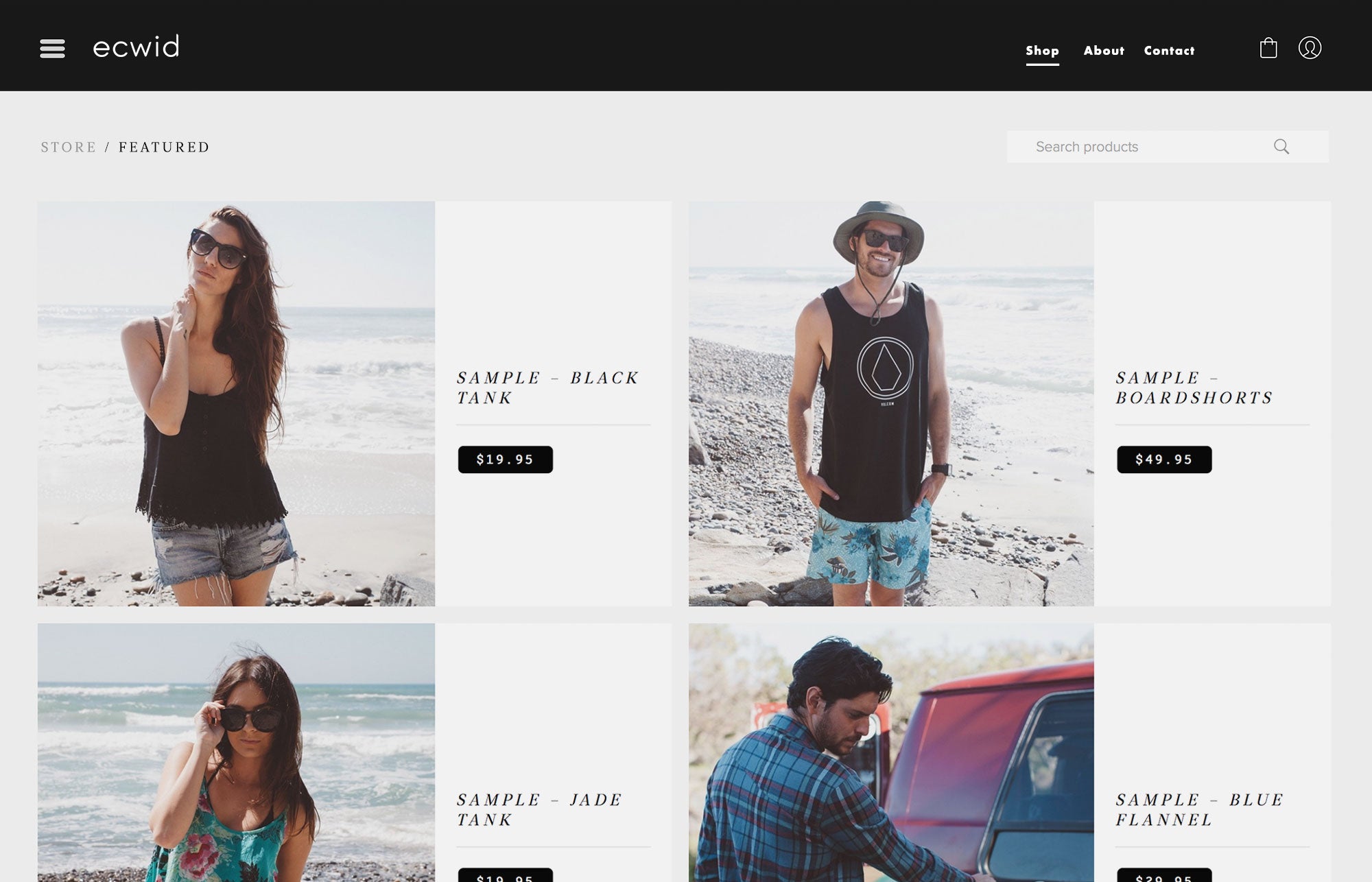Ecwid Store Adobe Muse Ecwid Ecommerce Store Free Widget by MuseThemes